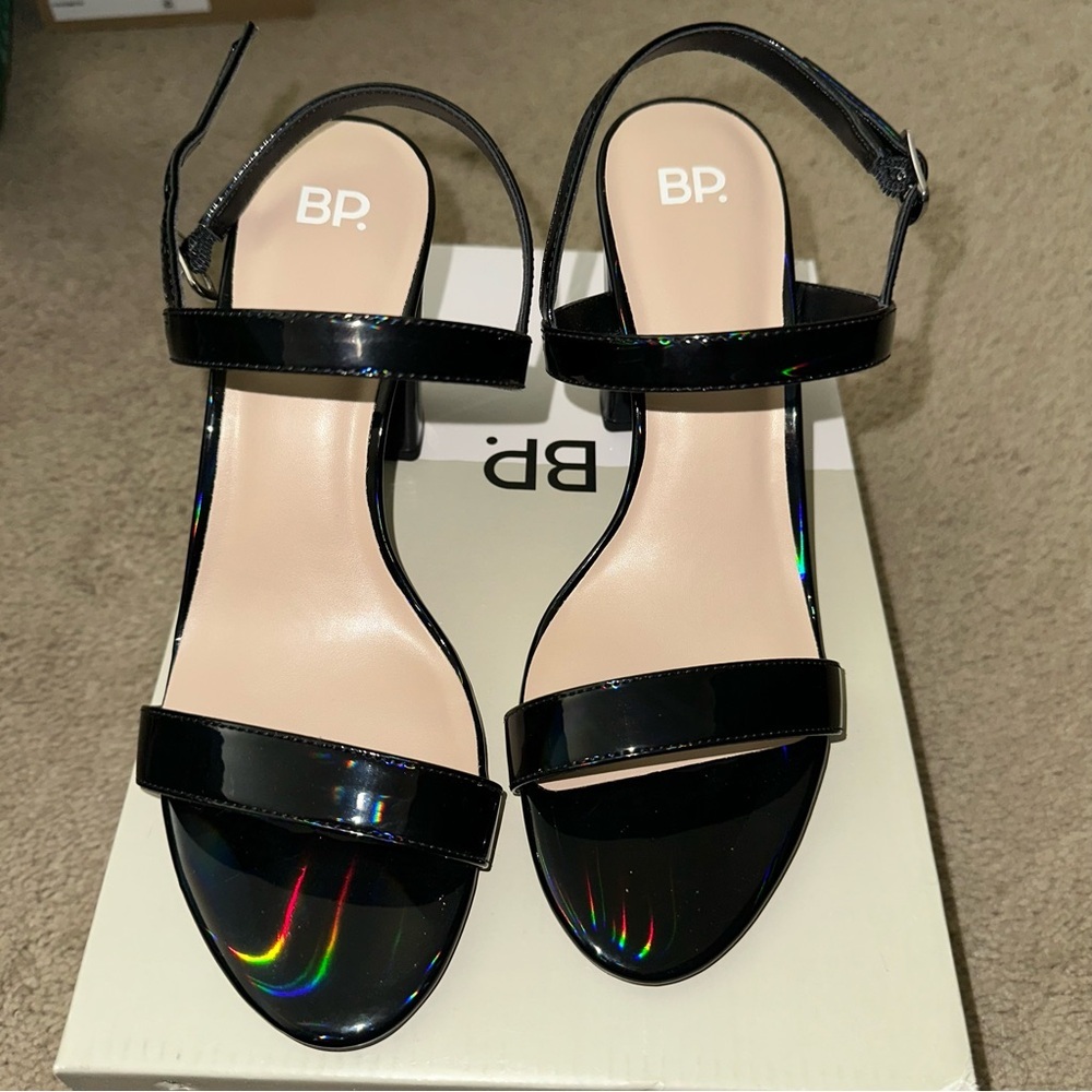 BP Black Patent Heels